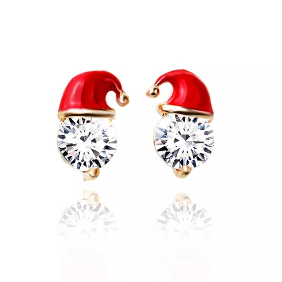 Fashion Jewelry Jewelry - Santa Hat Stud Earrings
